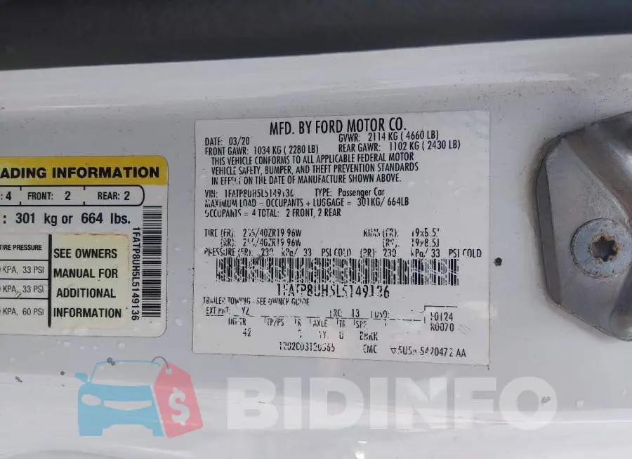 1FATP8UH5L5149136 Photo# 9