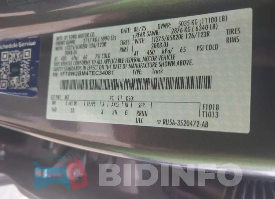 1FT8W2BM4TEC34081 Photo# 8