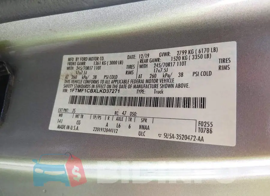 1FTMF1CBXLKD37271 Photo# 9