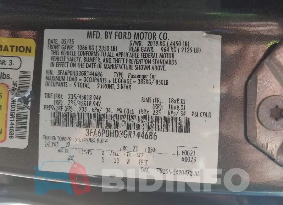 3FA6P0HD3GR144686 Photo# 9