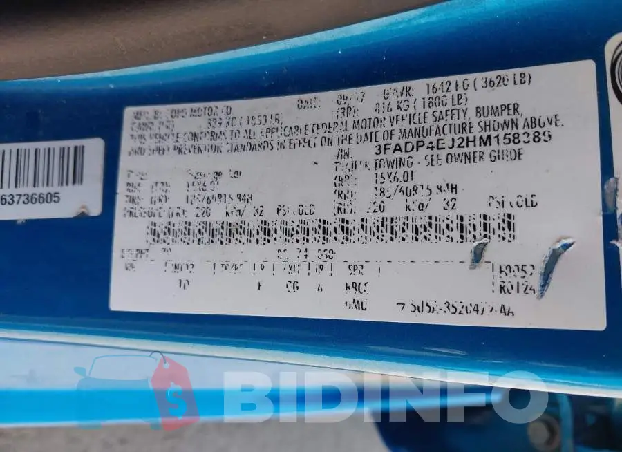 3FADP4EJ2HM158389 Photo# 9