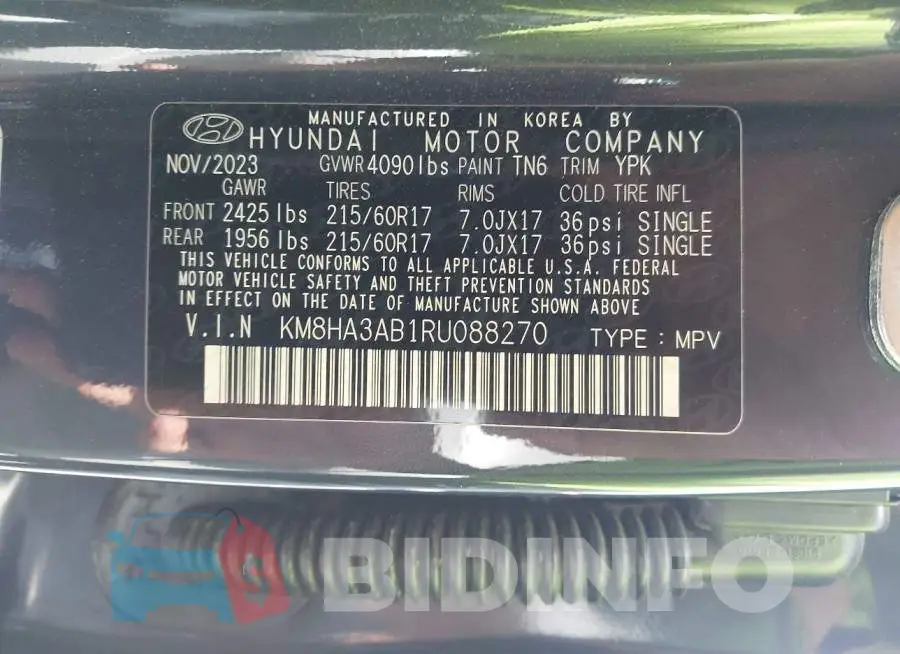 KM8HA3AB1RU088270 Photo# 9