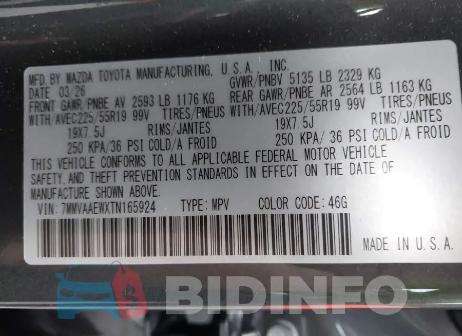 7MMVAAEWXTN165924 Photo# 9