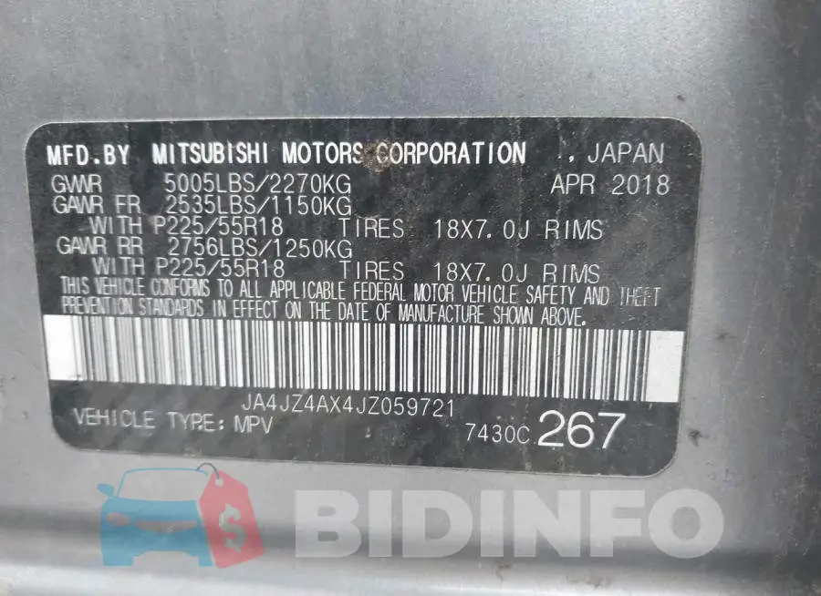 JA4JZ4AX4JZ059721 Photo# 9
