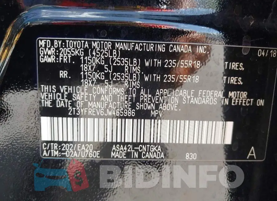 2T3YFREV6JW465986 Photo# 9