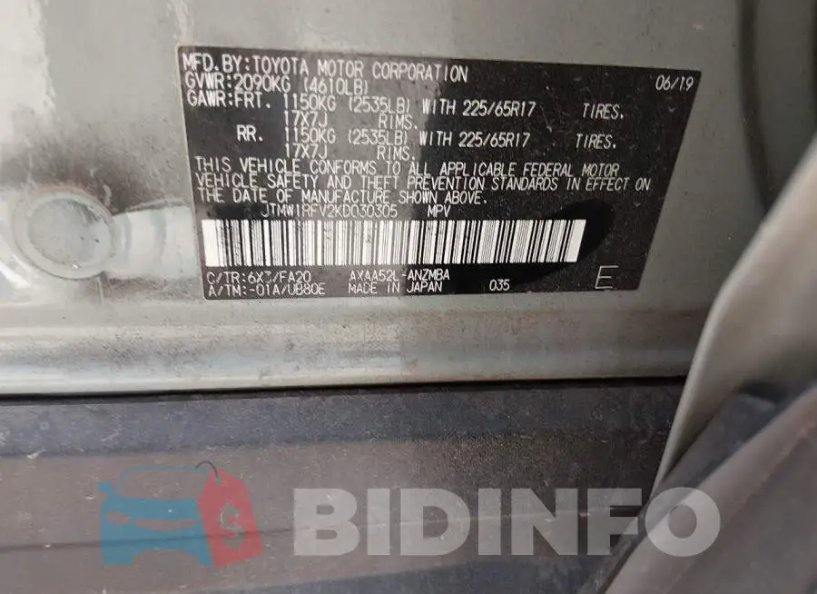 JTMW1RFV2KD030305 Photo# 9