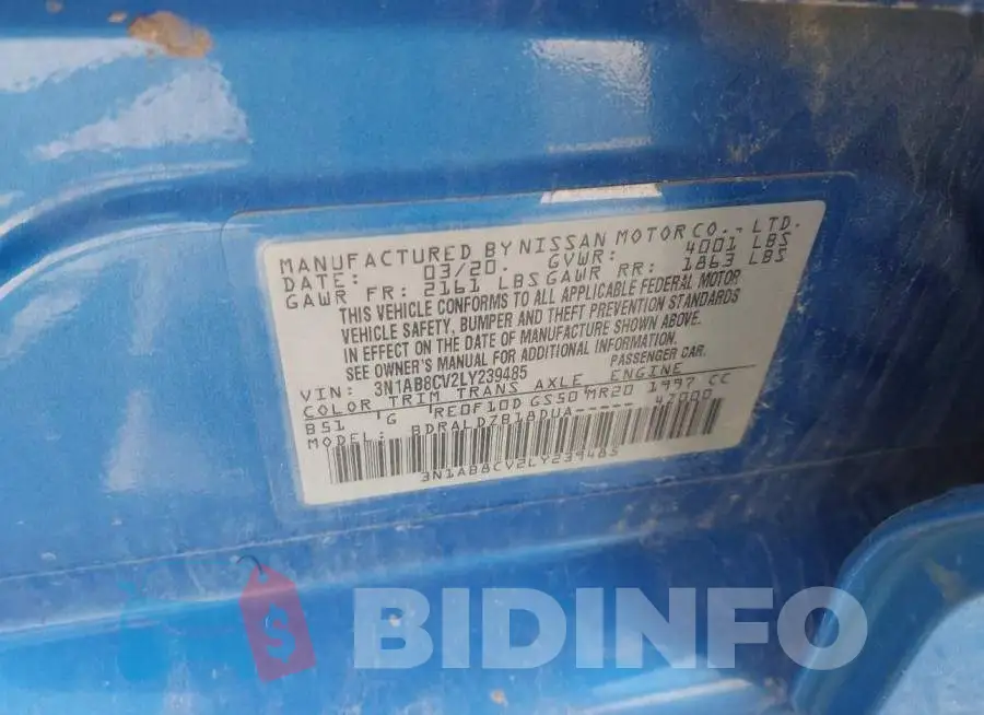 3N1AB8CV2LY239485 Photo# 9