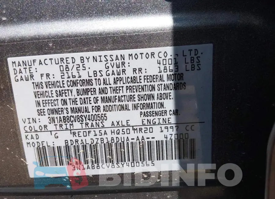 3N1AB8CV8SY400565 Photo# 9