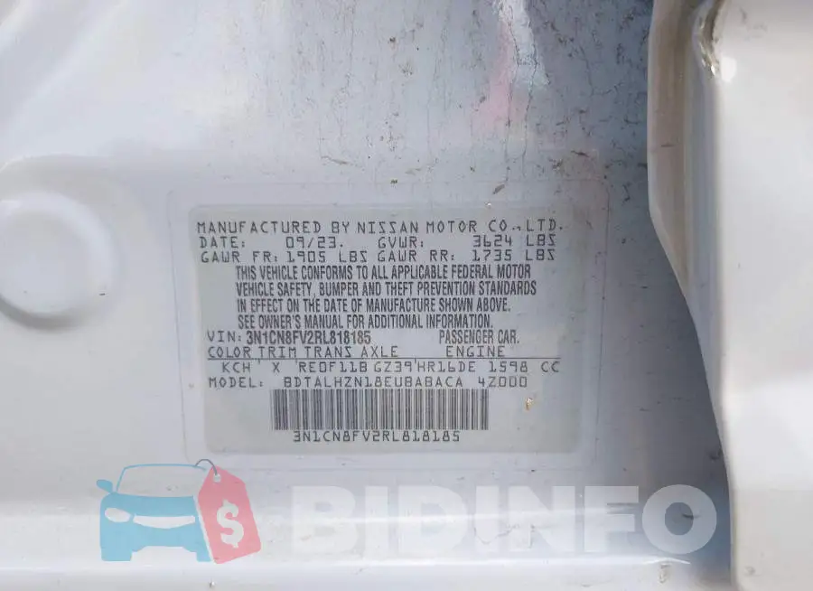 3N1CN8FV2RL818185 Photo# 9