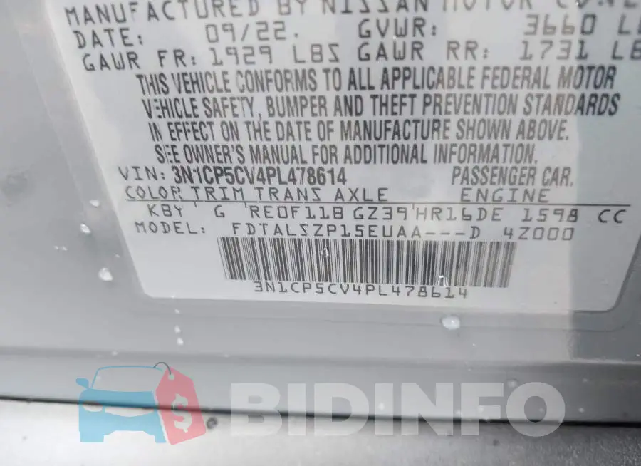 3N1CP5CV4PL478614 Photo# 9