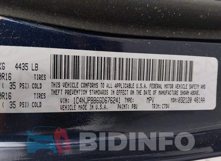 1C4NJPBB6GD676241 Photo# 9
