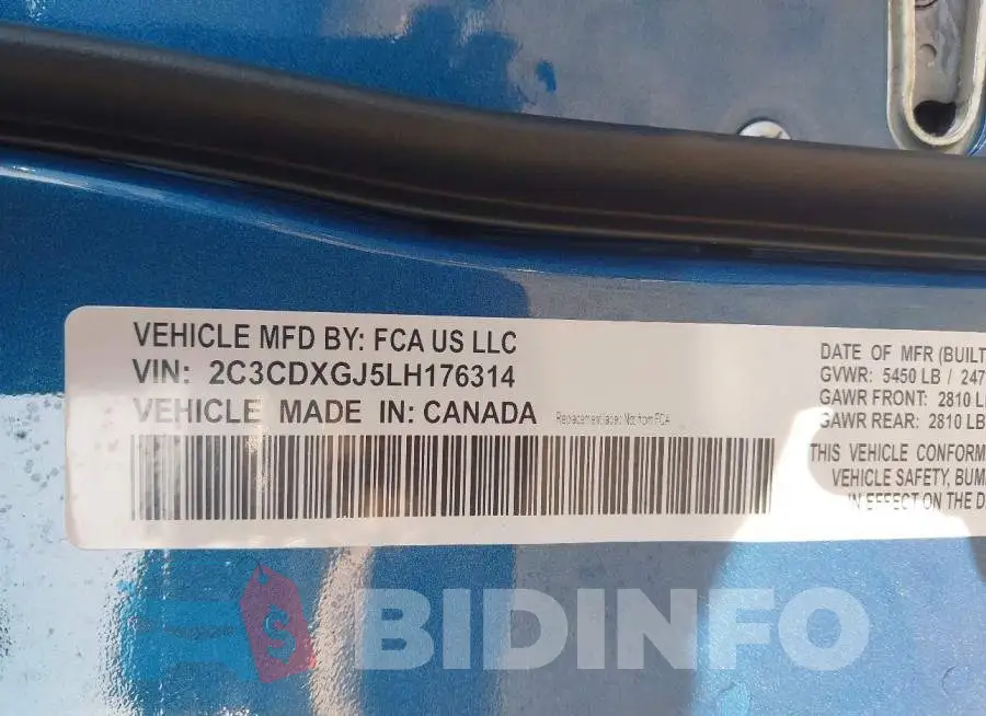 2C3CDXGJ5LH176314 Photo# 9