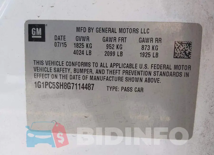 1G1PC5SH8G7114487 Photo# 9