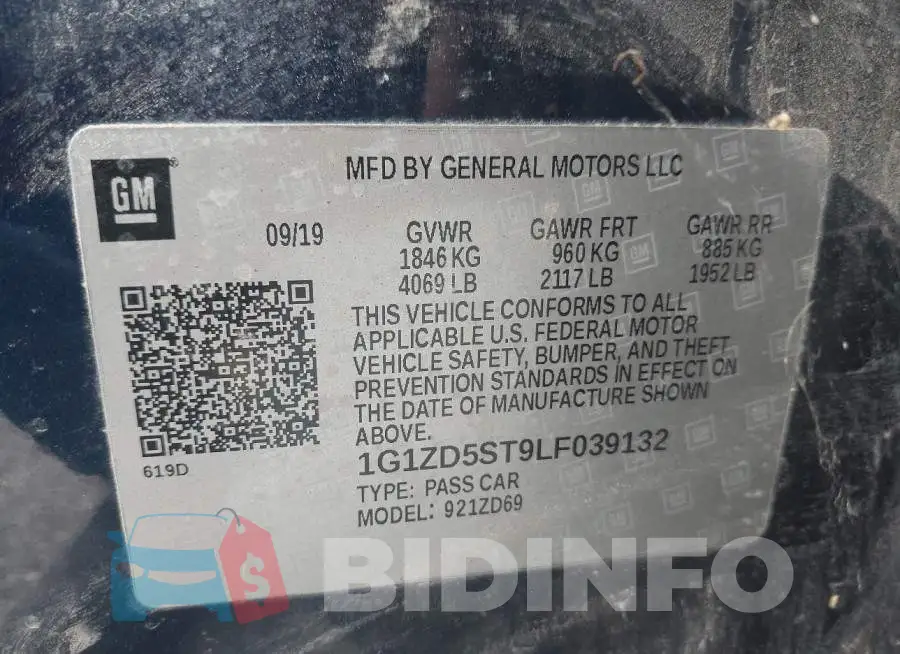 1G1ZD5ST9LF039132 Photo# 9