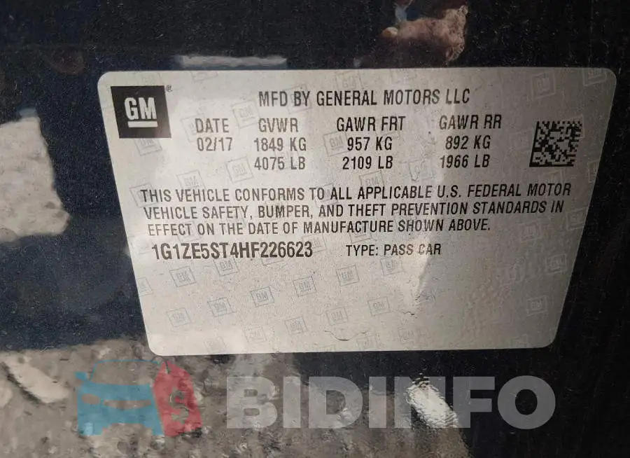 1G1ZE5ST4HF226623 Photo# 9