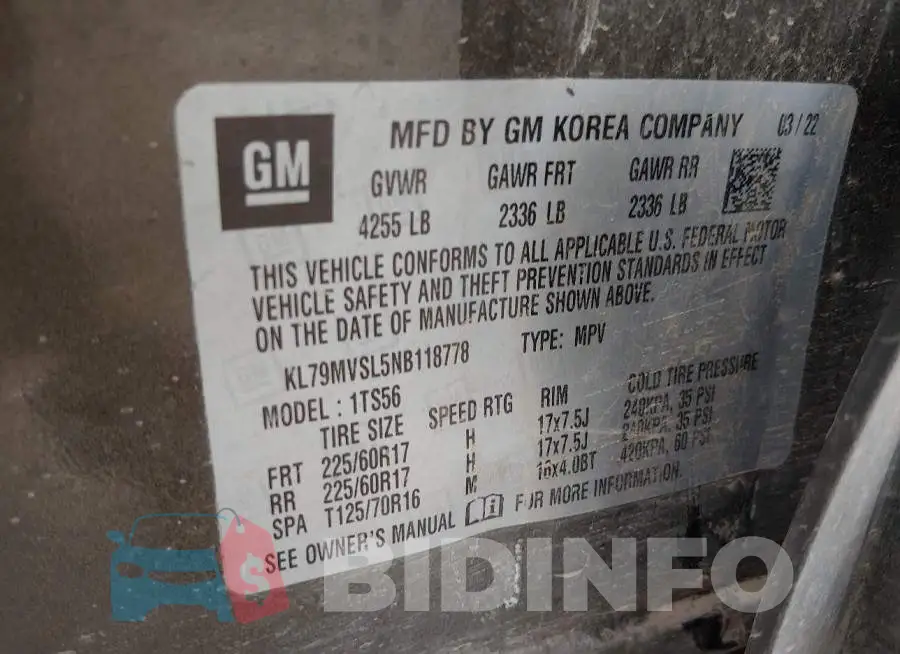 KL79MVSL5NB118778 Photo# 9