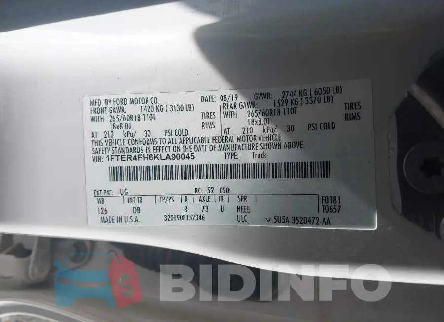 1FTER4FH6KLA90045 Photo# 9