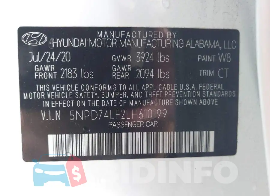 5NPD74LF2LH610199 Photo# 9