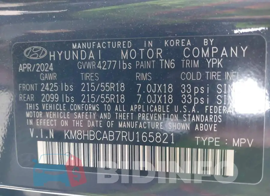 KM8HBCAB7RU165821 Photo# 9