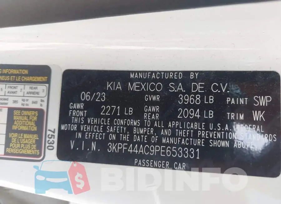 3KPF44AC9PE653331 Photo# 9