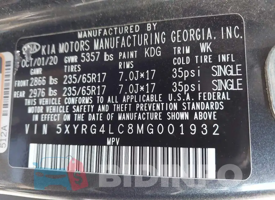 5XYRG4LC8MG001932 Photo# 9