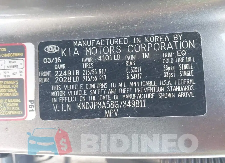 KNDJP3A58G7349811 Photo# 9