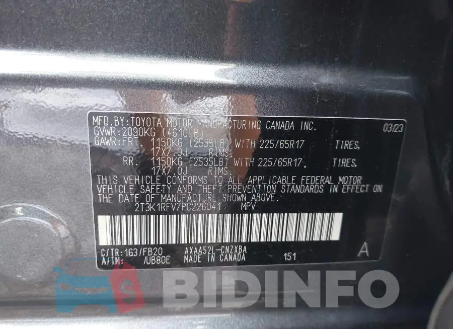 2T3K1RFV7PC226041 Photo# 9