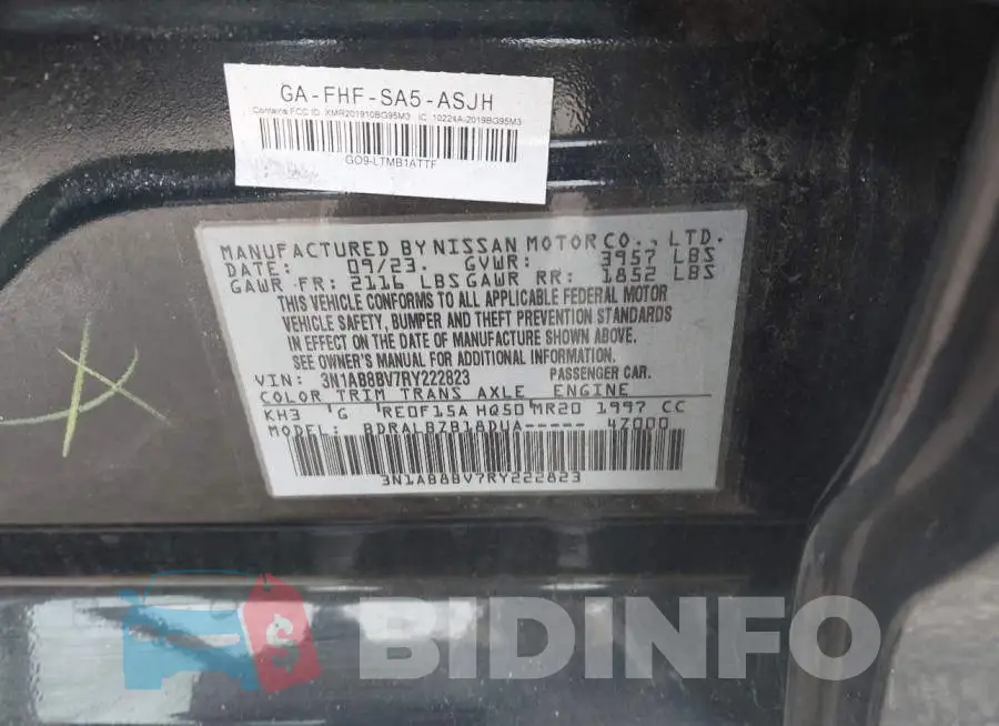 3N1AB8BV7RY222823 Photo# 9