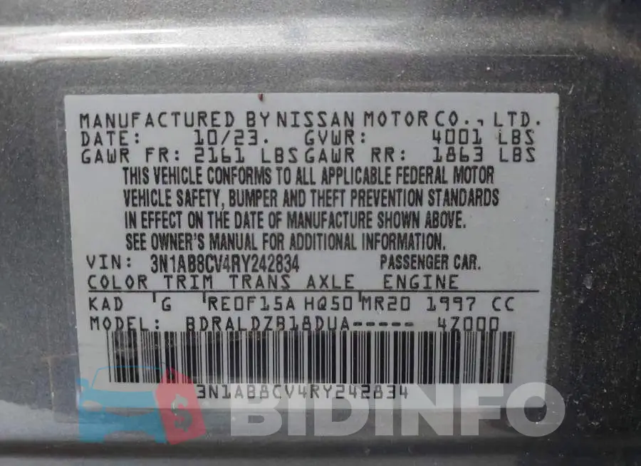 3N1AB8CV4RY242834 Photo# 9