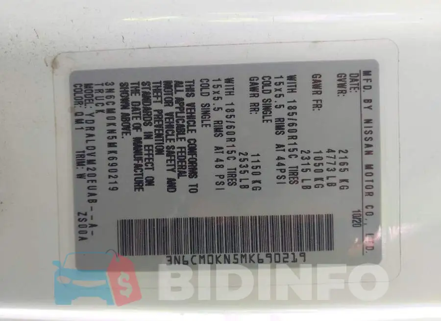 3N6CM0KN5MK690219 Photo# 9