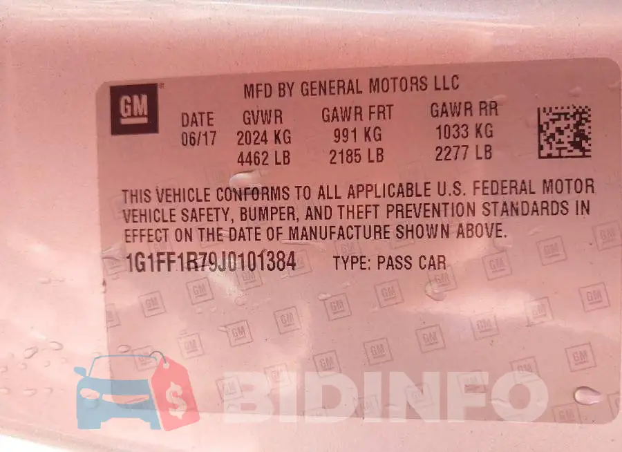 1G1FF1R79J0101384 Photo# 9
