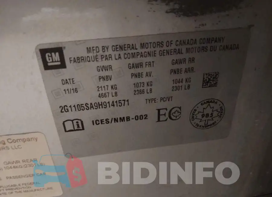2G1105SA9H9141571 Photo# 9