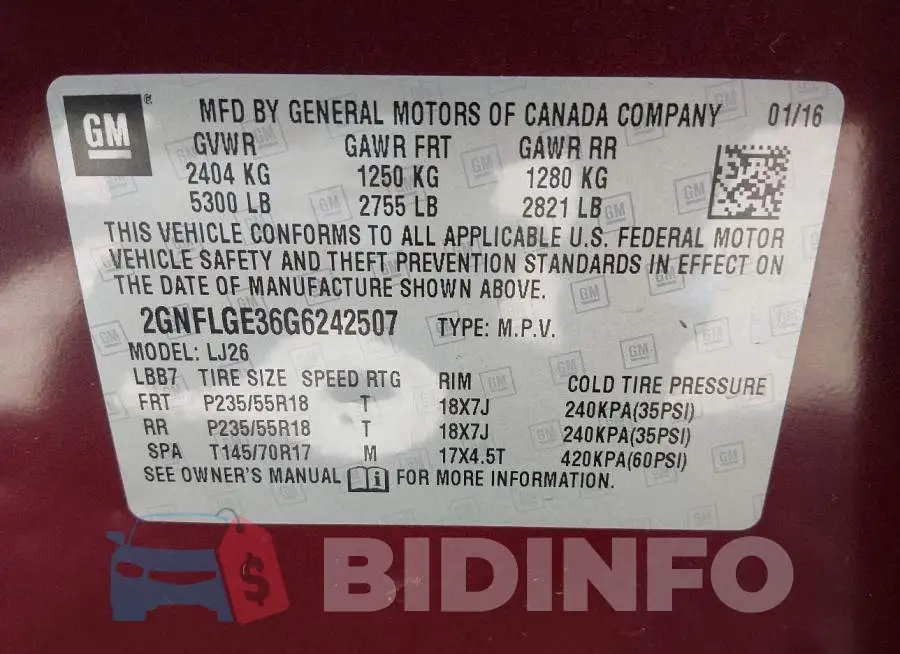 2GNFLGE36G6242507 Photo# 9