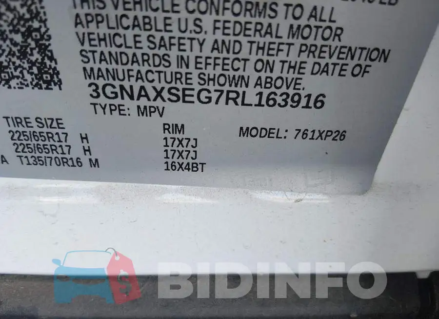 3GNAXSEG7RL163916 Photo# 9