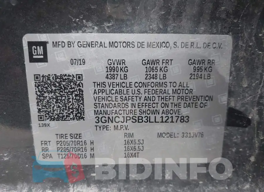 3GNCJPSB3LL121783 Photo# 9