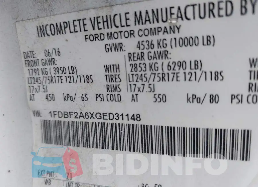1FDBF2A6XGED31148 Photo# 9