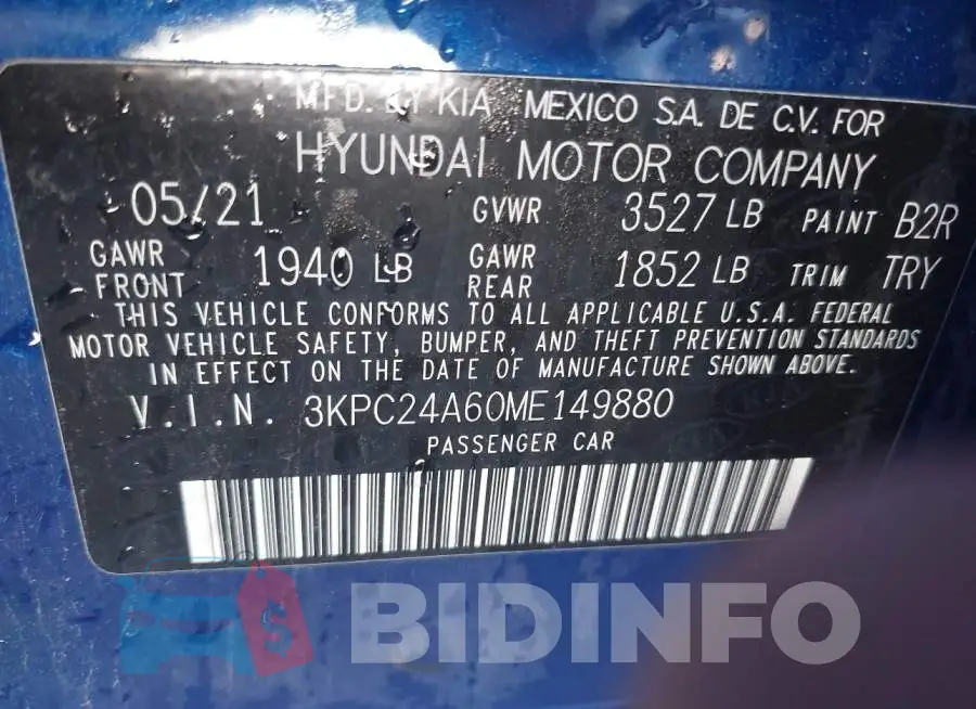 3KPC24A60ME149880 Photo# 9