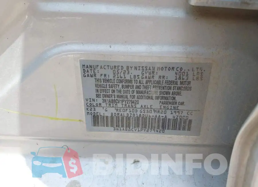 3N1AB8CV1PY279420 Photo# 9