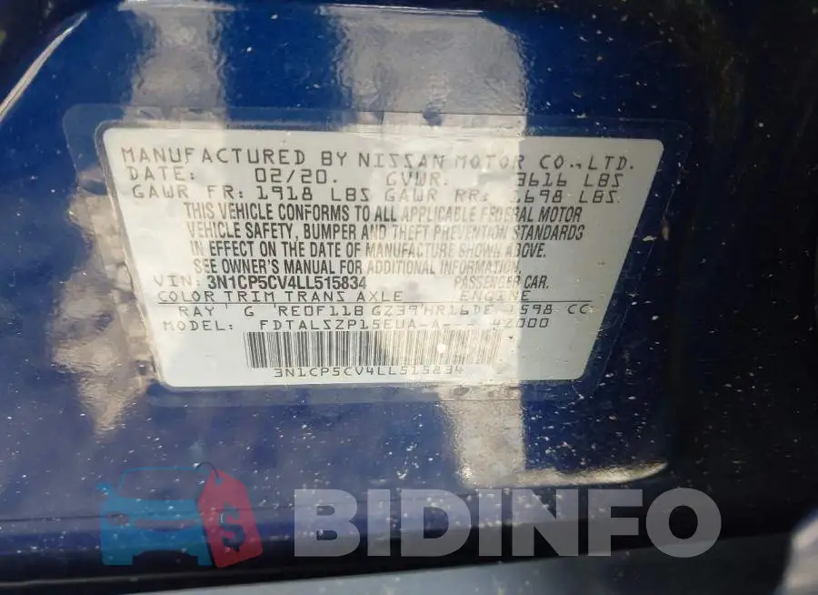 3N1CP5CV4LL515834 Photo# 9