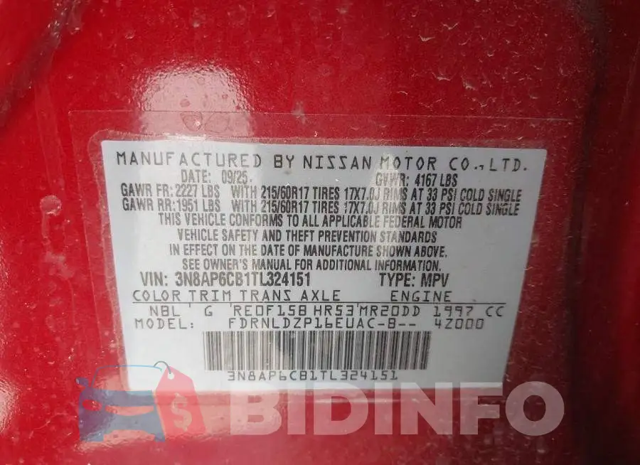 3N8AP6CB1TL324151 Photo# 9