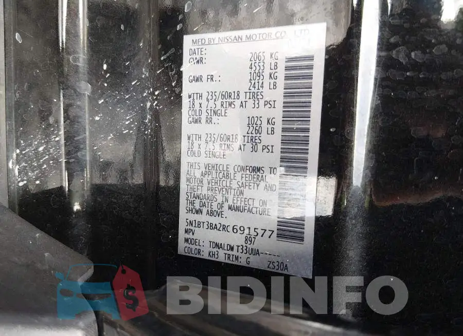 5N1BT3BA2RC691577 Photo# 9