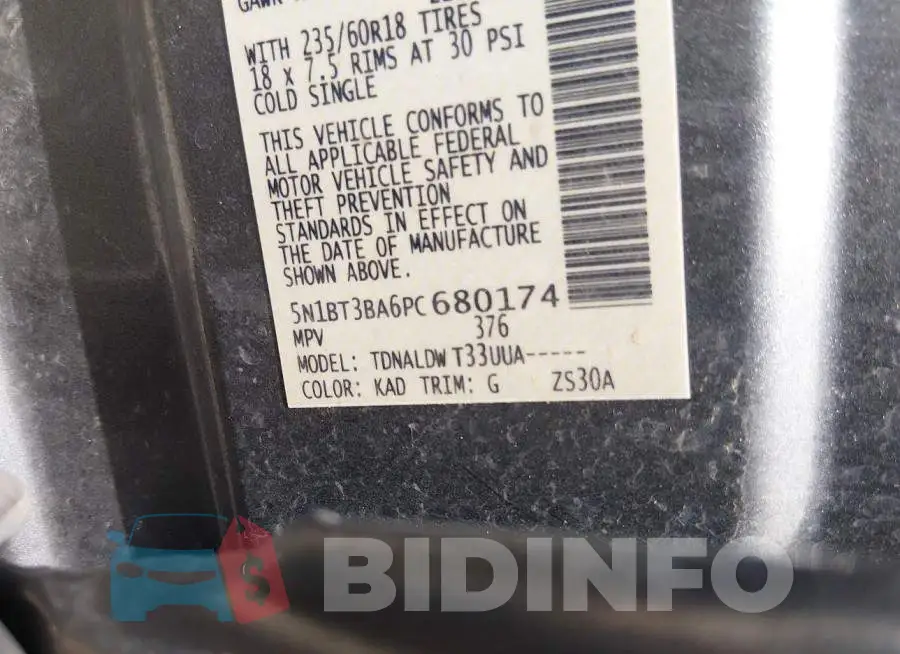 5N1BT3BA6PC680174 Photo# 9