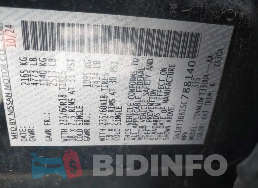 5N1BT3BB1SC788140 Photo# 9