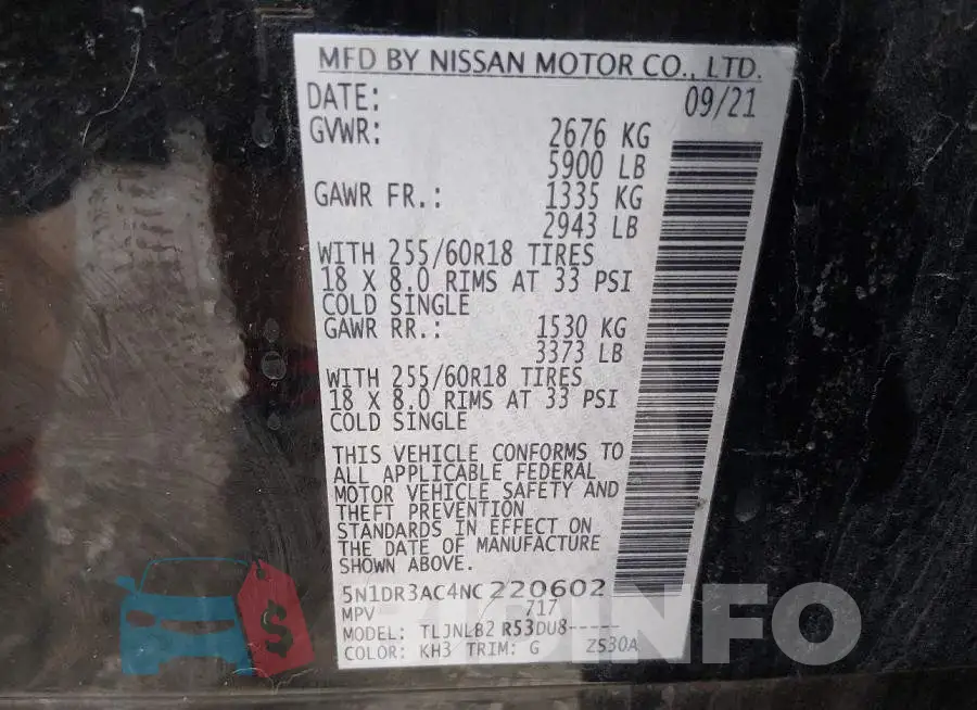 5N1DR3AC4NC220602 Photo# 9