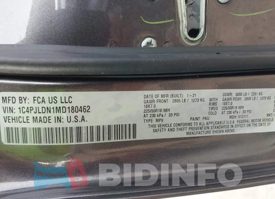 1C4PJLDN1MD180462 Photo# 9