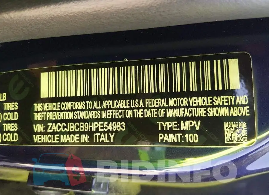 ZACCJBCB9HPE54983 Photo# 9