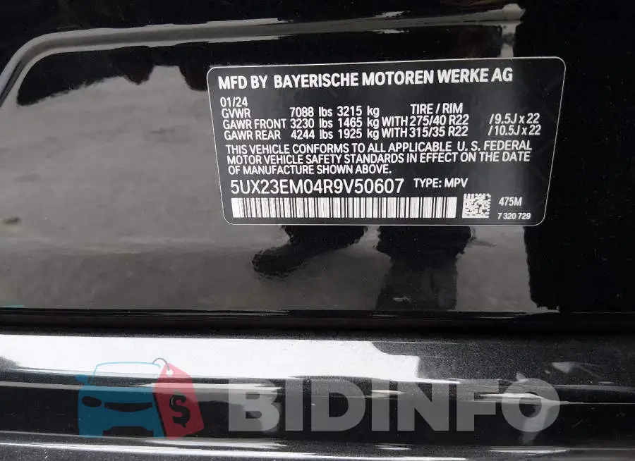 5UX23EM04R9V50607 Photo# 9