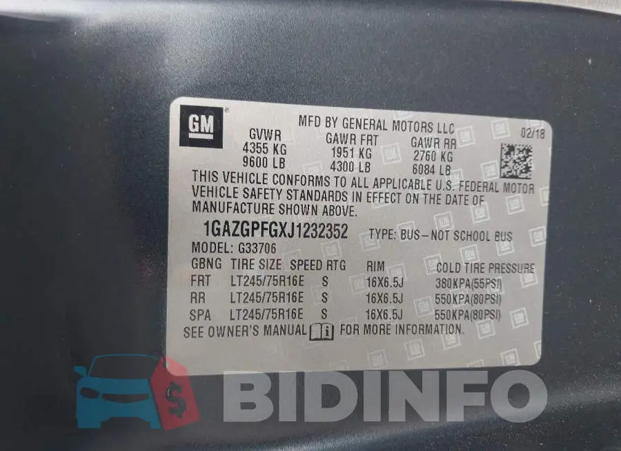 1GAZGPFGXJ1232352 Photo# 9