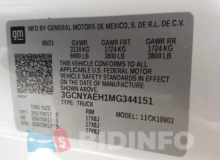 3GCNYAEH1MG344151 Photo# 9