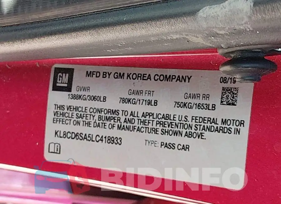 KL8CD6SA5LC418933 Photo# 9